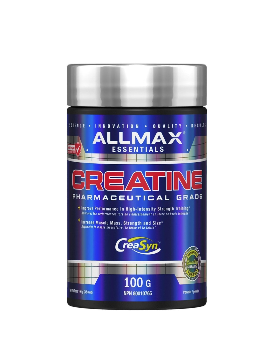 ALLMAX Creatine Monohydrate Powder, Micronized, Unflavoured, 100 g