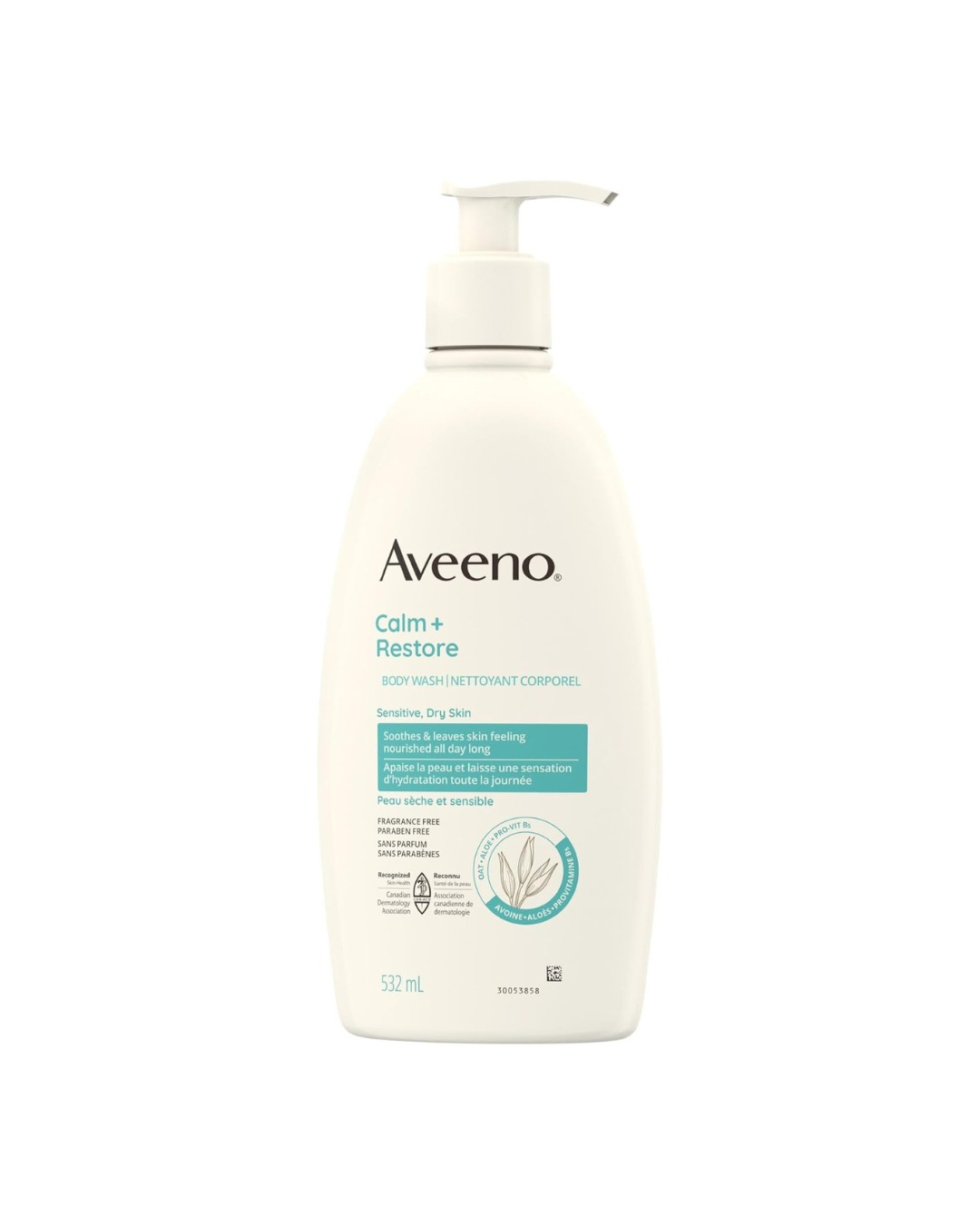 Aveeno Calm + Restore Body Wash (Unscented) – 532ml