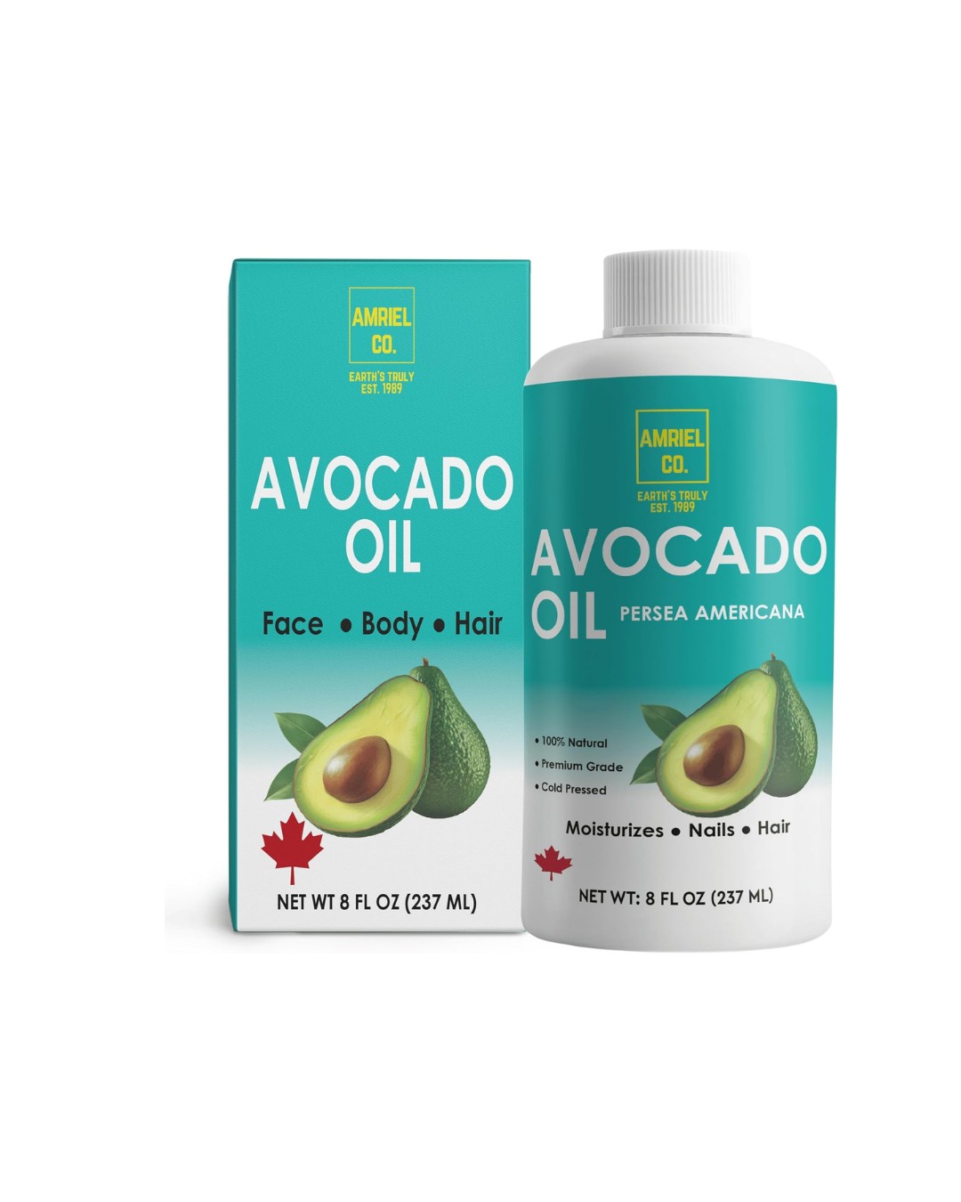 Avocado Oil Non-GMO, 100% Pure, Natural Liquid Form | Cold Pressed & Unrefined, 237ml