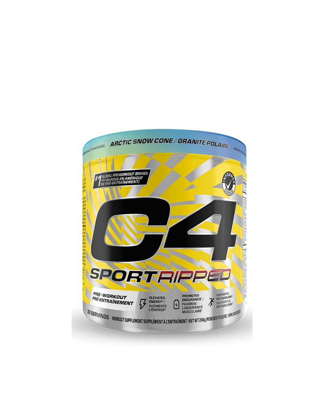 Cellucor C4 Ripped Thermogenic Pre Workout Powder,Artic Snow Cone, 30 Servings.