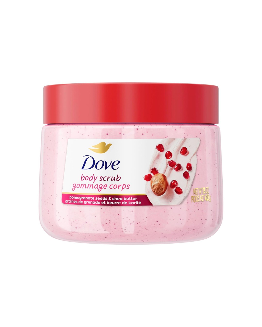 Dove Body Scrub Pomegranate & Shea Butter Scent, 425g 