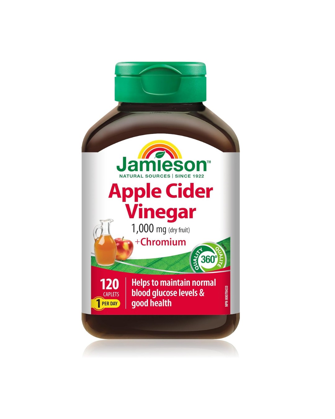 Jamieson Apple Cider Vinegar with Chromium Caplets.120ct