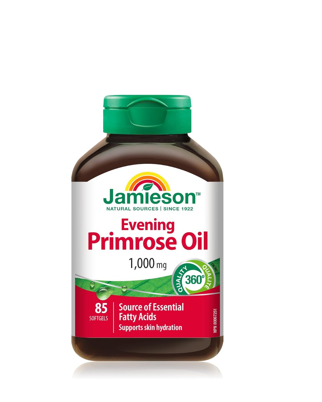 Jamieson Evening Primrose Oil 1,000 mg, Omega-6. 85 Softgels 