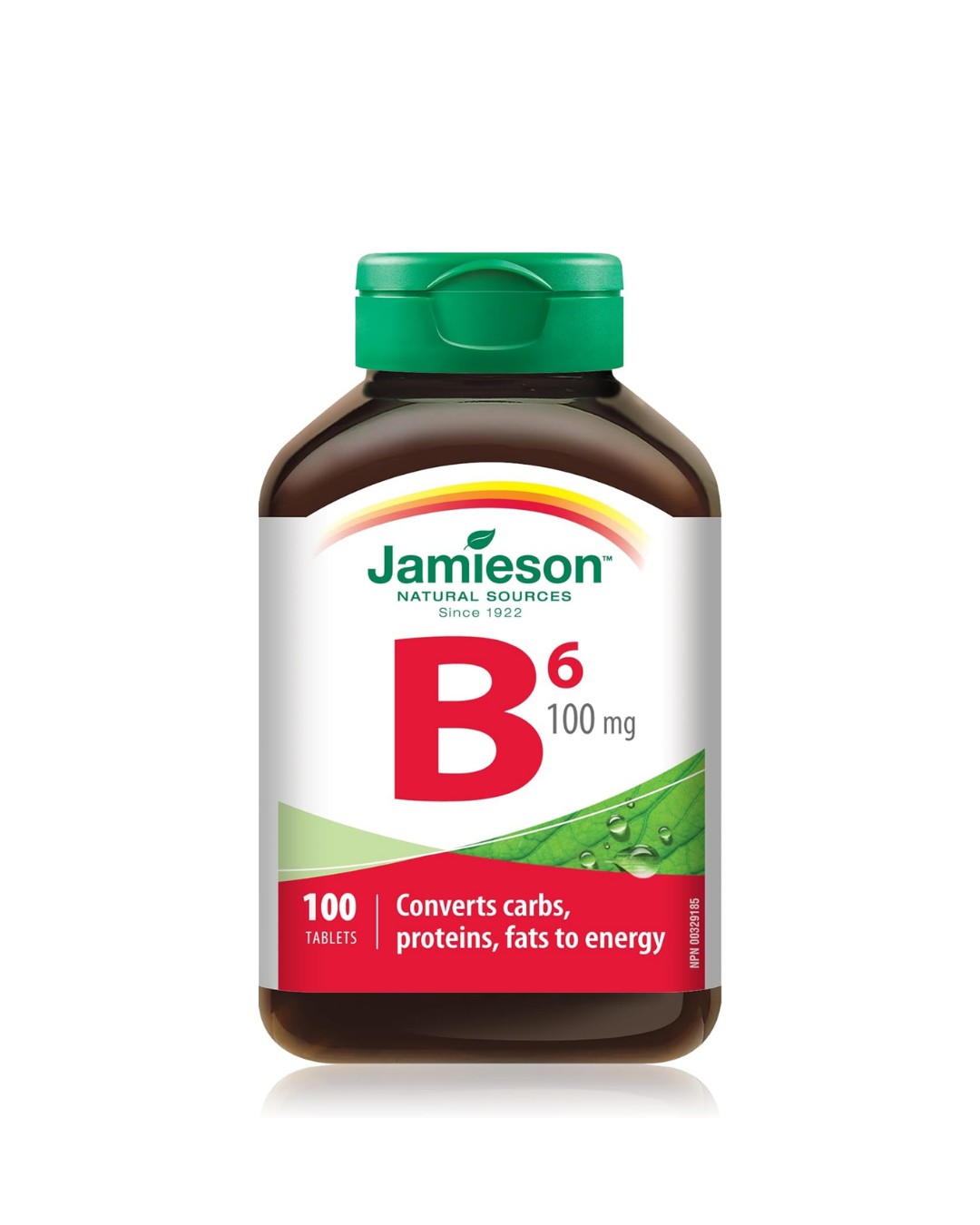 Jamieson Vitamin B6 100 mg, Pyridoxine HCl. 100 Tablets