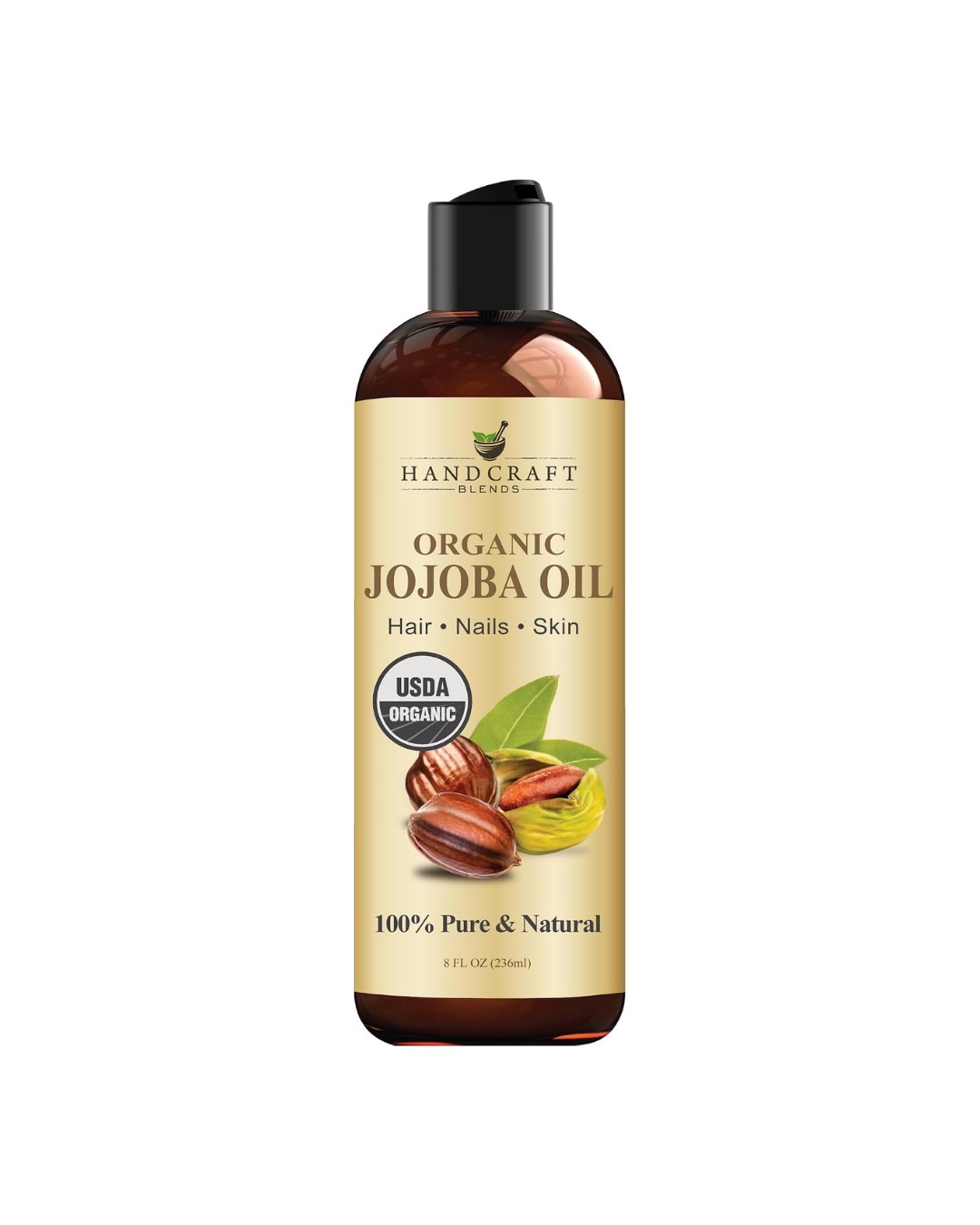  Organic Jojoba Oil, Cold-Pressed | 100% Pure and Natural,236ml