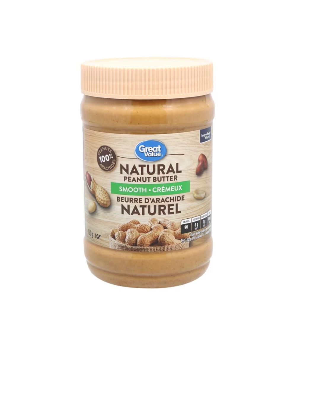  Smooth Natural Peanut Butter,750g