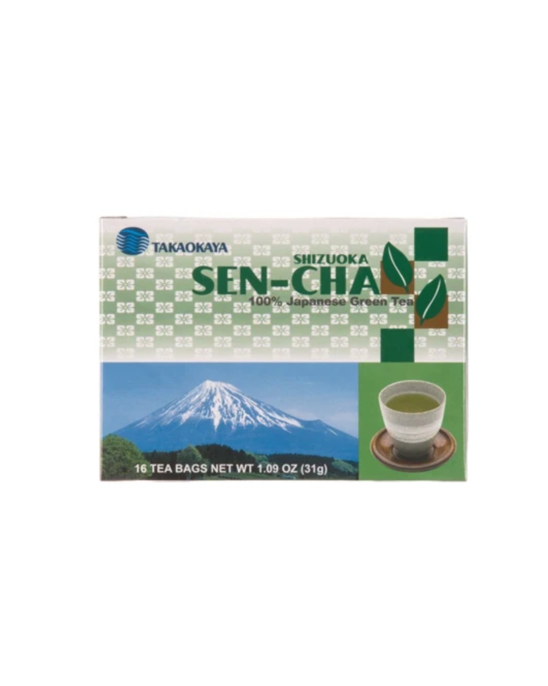 Takaokaya 100% Japanese Green Tea Bags Shizuoka Sen-Cha (16 ct)