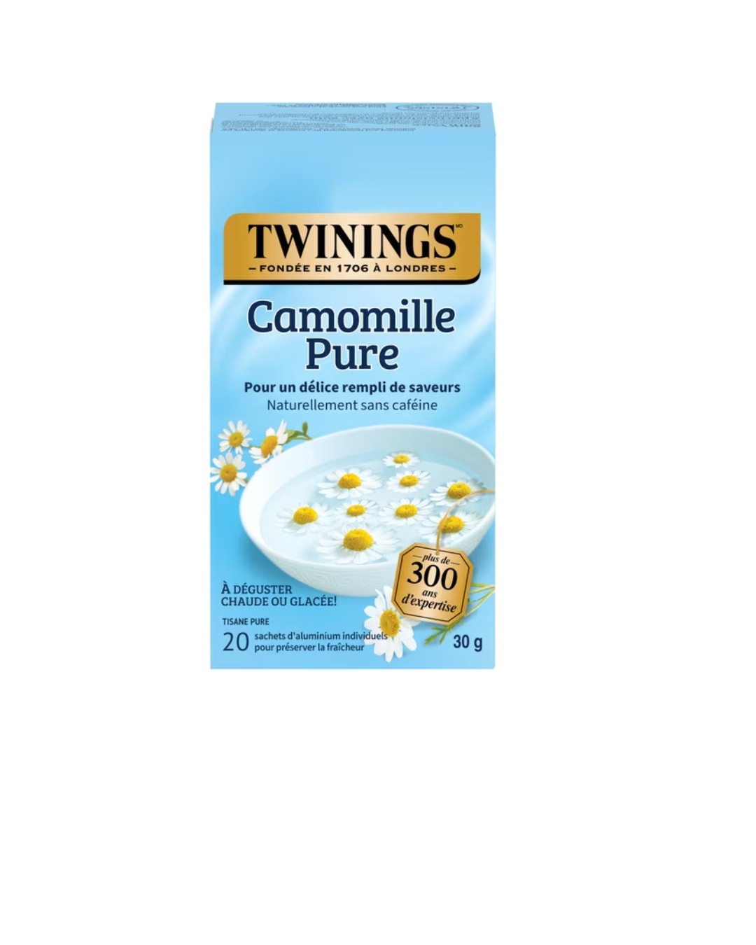 Twinings Pure Camomile Herbal Tea Bags, Smooth & Floral, Naturally Caffeine Free, 20 Count