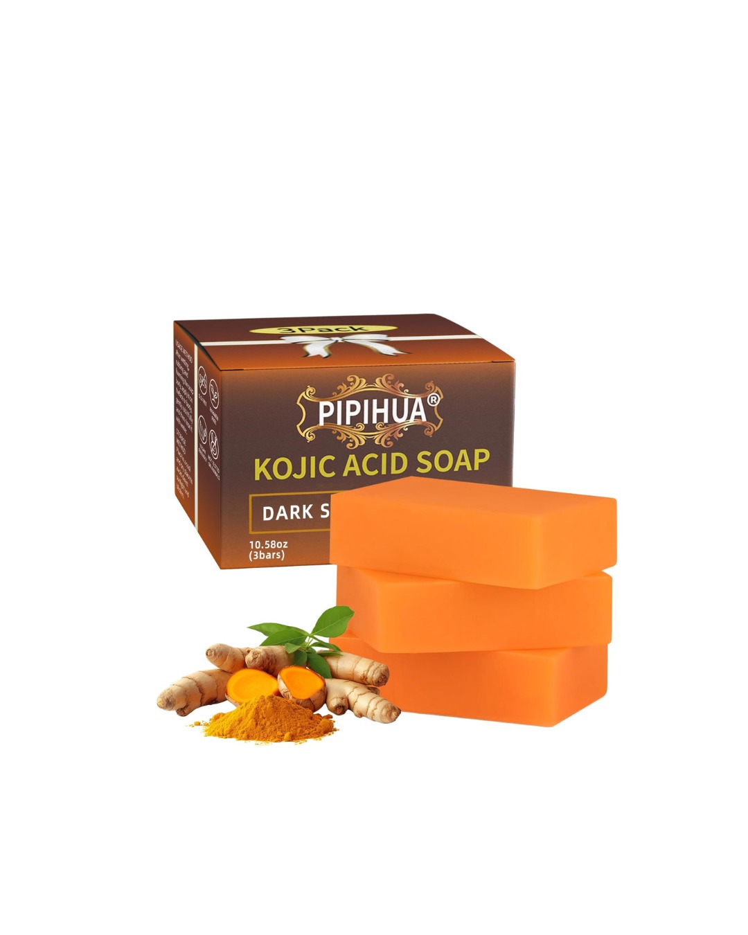 3Pack Kojic Acid Soap-Turmeric